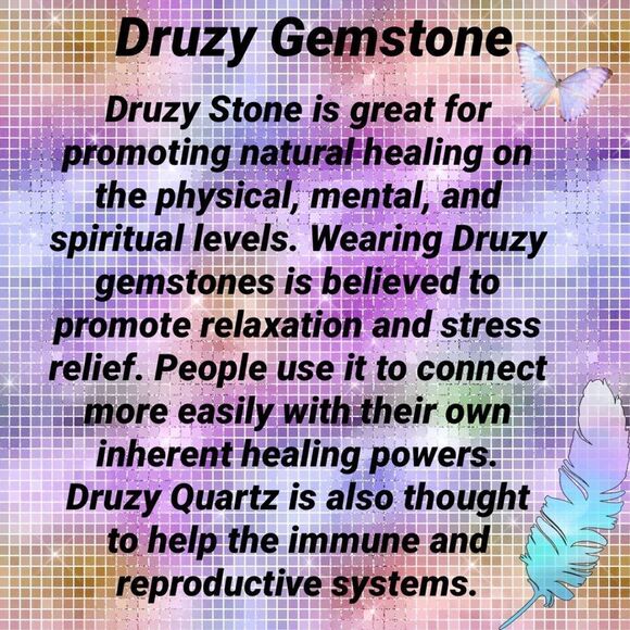 Marine Blue Aura Druzy Sterling Silver Ring Jewelry Size 9 - Picture 4 of 8